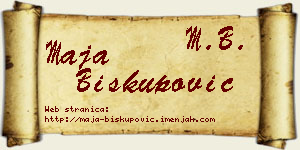 Maja Biskupović vizit kartica